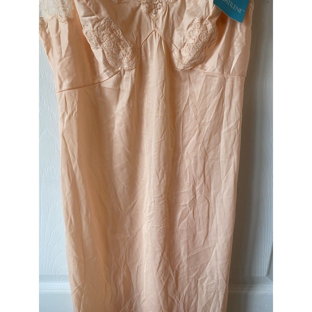 Kayser Vintage Nightgown NWT Women’s Size 32 Pink Peach Floral Lace Nightie - Picture 3 of 10
